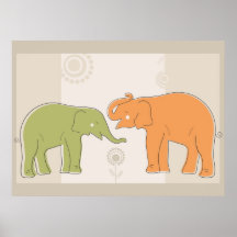 Elefanttryck Print