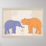Elefanttryck Print