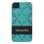 Elegant AquamarinepersonligFodral-Kompis iPhone 4 Case-Mate iPhone 4 Cases
