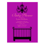 Elegant baby showerinbjudan vykort