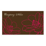 Elegant blom- visitkort - rosor & brunt
