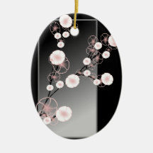 Elegant blommigt julgranskulor