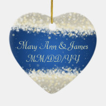 Elegant bröllopfavör som bländar Sparklesblått Julgransdekoration