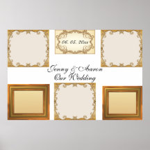 Elegant chic, stilfullt guld- gifta sig för foto r print