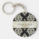 Elegant damastast keychain nyckelringar