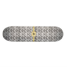 Elegant damastast MonogramSkateboard