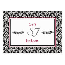 Elegant Demask gåvabilaga (#GIFT 004) Visitkort Mallar