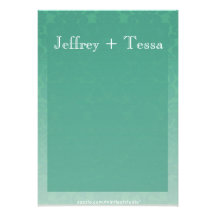 Elegant Emerald Damask Thank You Card / Note