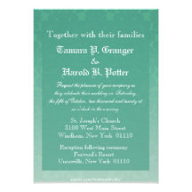 Elegant Emerald Damask Wedding Invitation