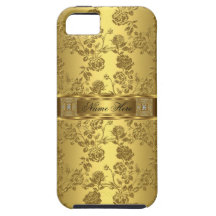elegant flott guld- damastast blommigt för iPhone  iPhone 5 Case-Mate Skydd