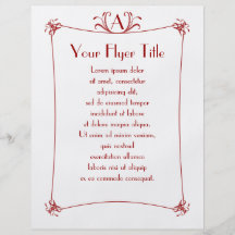 Elegant gräns för anpassade med monogramen flygblad designs