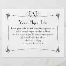 Elegant gräns för anpassade med monogramen flygblad