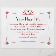 Elegant gräns för anpassade med monogramen flygblad