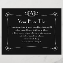 Elegant gräns för anpassade med monogramen personliga flygblad
