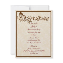 Elegant inbjudan för fjärilsBachelorette parti