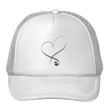 Elegant mall för silverhjärta DIY Trucker Kepsar