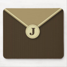 Elegant mocka personifierade Monogrammed Mousepad Musmattor