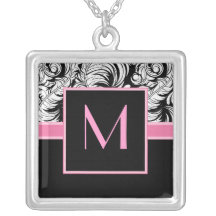 Elegant Monogram - vintagedamasthänge Skräddarsydda Halsband