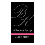 Elegant MonogramsvisitkortMakeup Artitst