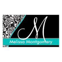 Elegant Monogramvisitkort - kricka