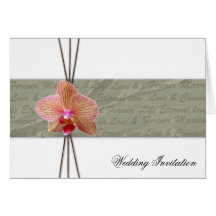 Elegant Orchidbröllopinbjudan Kort