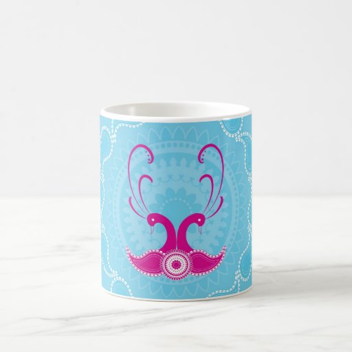 Eleganta påfåglar mugg