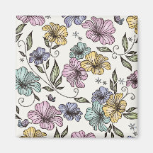 Eleganta Victorianvintageblommor Kylskåpmagneter
