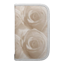 Elegantt chic vit rosmönster organizer