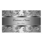 Elegantt flott silver utföra i relief blom- Look Visit Kort
