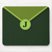 Elegantt gräs personifierade Monogrammed Mousepad Mus Matta