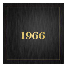 Elegantt guld 1966 personliga inbjudningskort