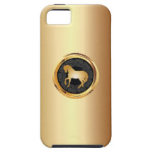 Elegantt guld- fodral för hästiPhone 5 iPhone 5 Case-Mate Fodraler