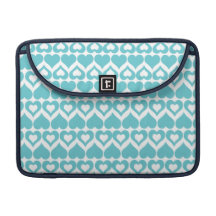 Elegantt modernt mönster för kricka- & vithjärta MacBook pro sleeves