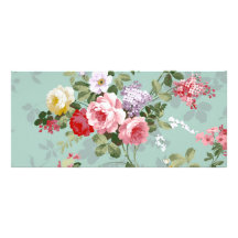 Elegantt rosa röd rosmönster för vintage anpassade rackkort