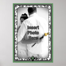 Elegantt tryck för ram för OnyxMonoggram foto Print