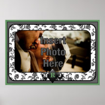Elegantt tryck för ram för OnyxMonoggram foto Print