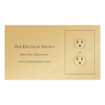 Elektriker/elektrisk leverantör/guld- papper visit kort