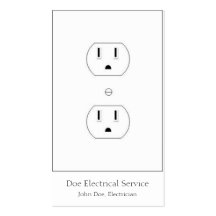 Elektriker/elektrisk leverantör/vertikal vit visit kort