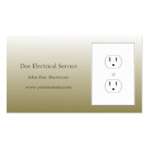 Elektrikeren/elektriskt leverantörguld bleknar visit kort