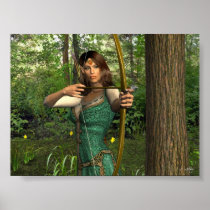 "Elven bågskytt" tryck Print
