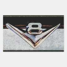 Emblem för GrungeV8 stor kvarter Rektangelformade Klistermärken