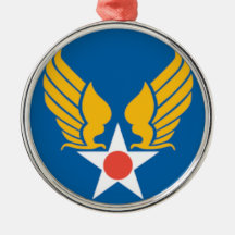 Emblem för luftkårmilitär julgransdekorationer