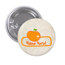 Emblem för PaperFruit orangenamn Knappar Med Nål