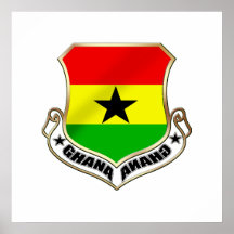 Emblem för vapensköld för Ghana vapensköld ghanans Affisch