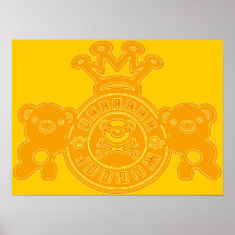 Embroidered_Bear Posters