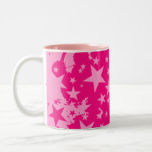 Emo målar den rosa stjärnan kaffe muggar
