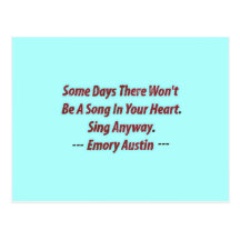 Emory inspirera Austin, Motivational citationsteck Vykort