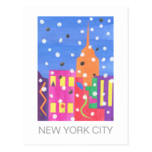 Empire state i snövykort