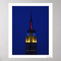 Empire state som bygger i humorbokfärger affischer