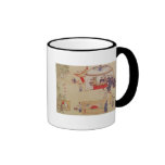 En bågskyttetävling, sent 18th århundrade kaffe mugg